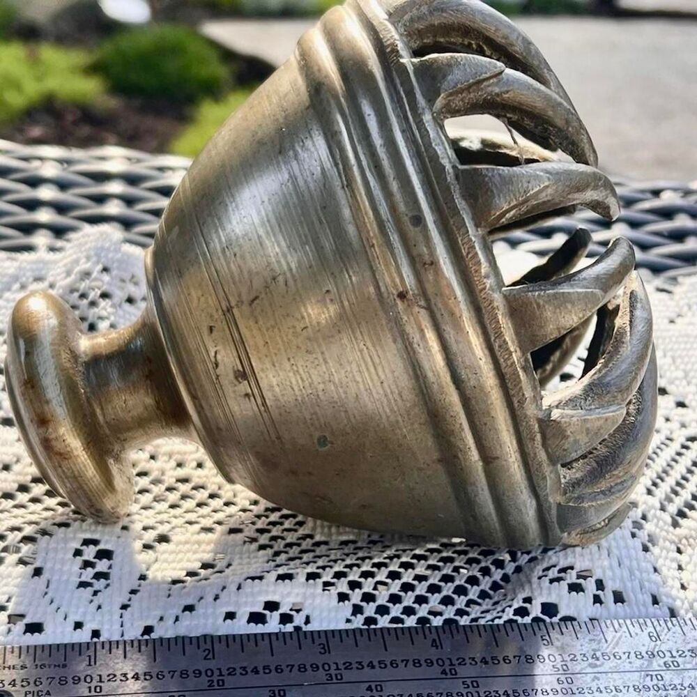 1960s 6lbs solid brass elephant Temple Bell ceremonial claw vintage